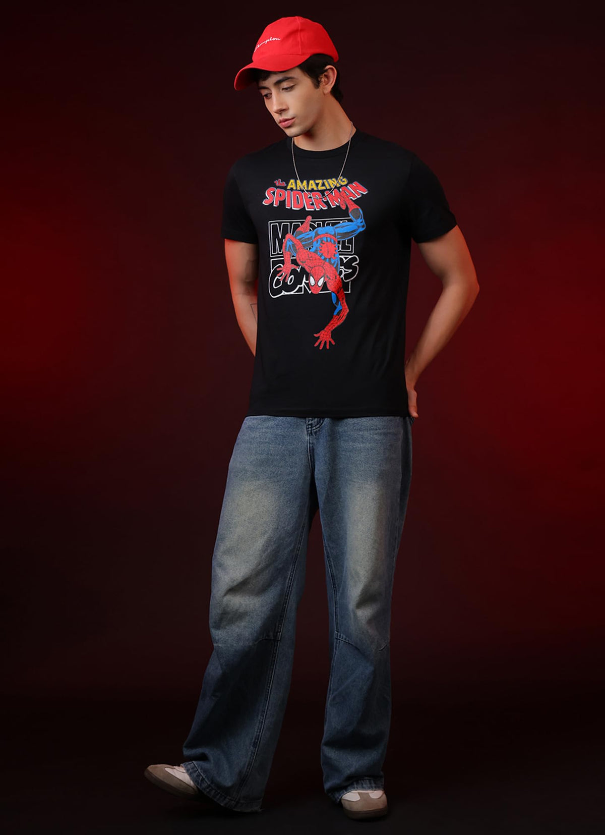 Free Authority Official Marvel Spider-Man Brand New Day Graphic Printed Men's Regular Fit T-Shirt Pure Cotton Crew Neck Casual Summer Tee