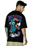 Men's Cotton Graphic Print Oversized Fit Half Sleeve Round Neck T-Shirt | Casual Wear | Street Wear | Oversized t Shirt for Men Cotton | Baggy